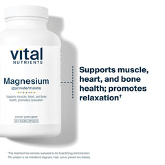 Gluten-free, dairy-free, soy-free vegan magnesium supplement label