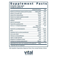 Vital Nutrients Minimal and Essential Multivitamin bottle