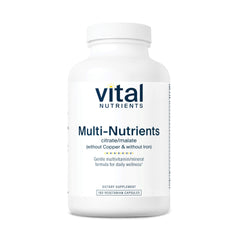 Bottle of Vital Nutrients Multi-Nutrients 3 Vegetarian Multivitamin with Citrate Malate