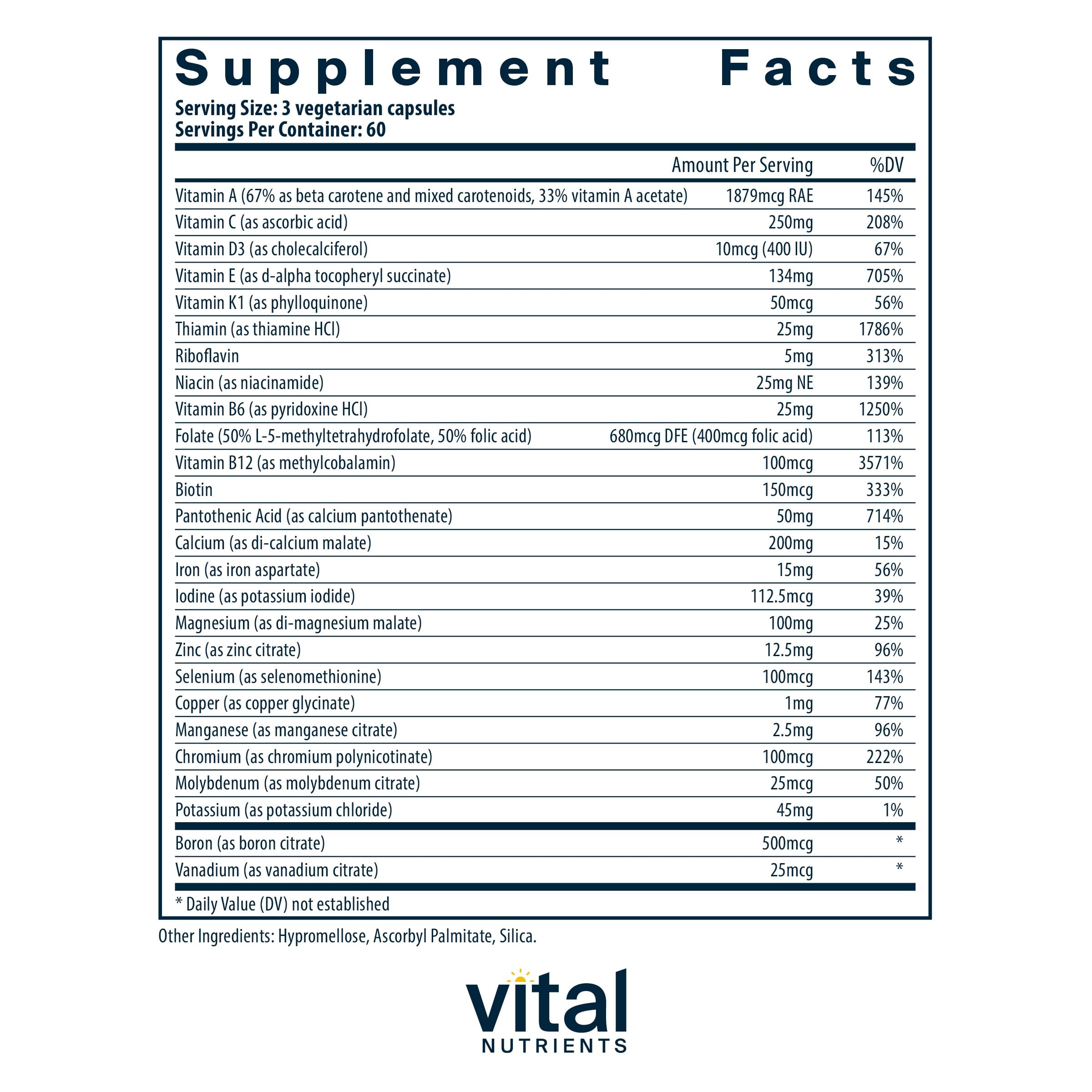 Ingredient highlights: Metafolin L-5-MTHF folate and iron aspartate