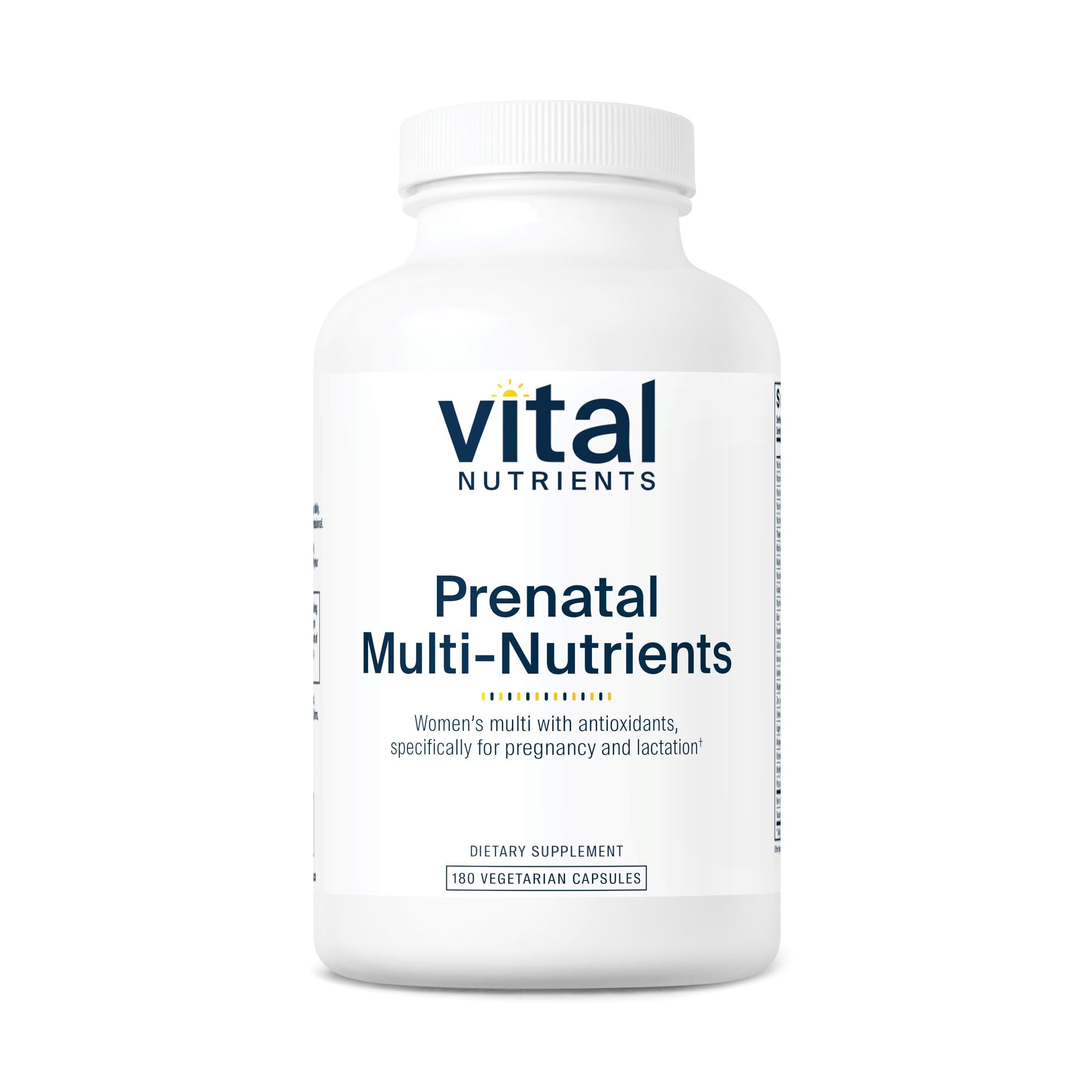 Vital Nutrients PreNatal Multi-Nutrients bottle front for prenatal nutrition support.