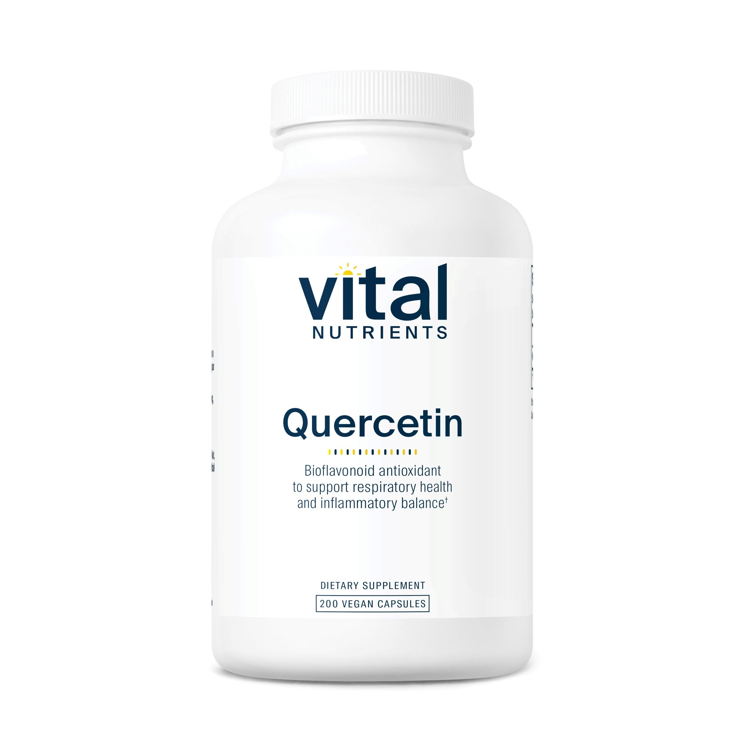 Vital Nutrients Quercetin 500mg bottle with 200 vegan capsules