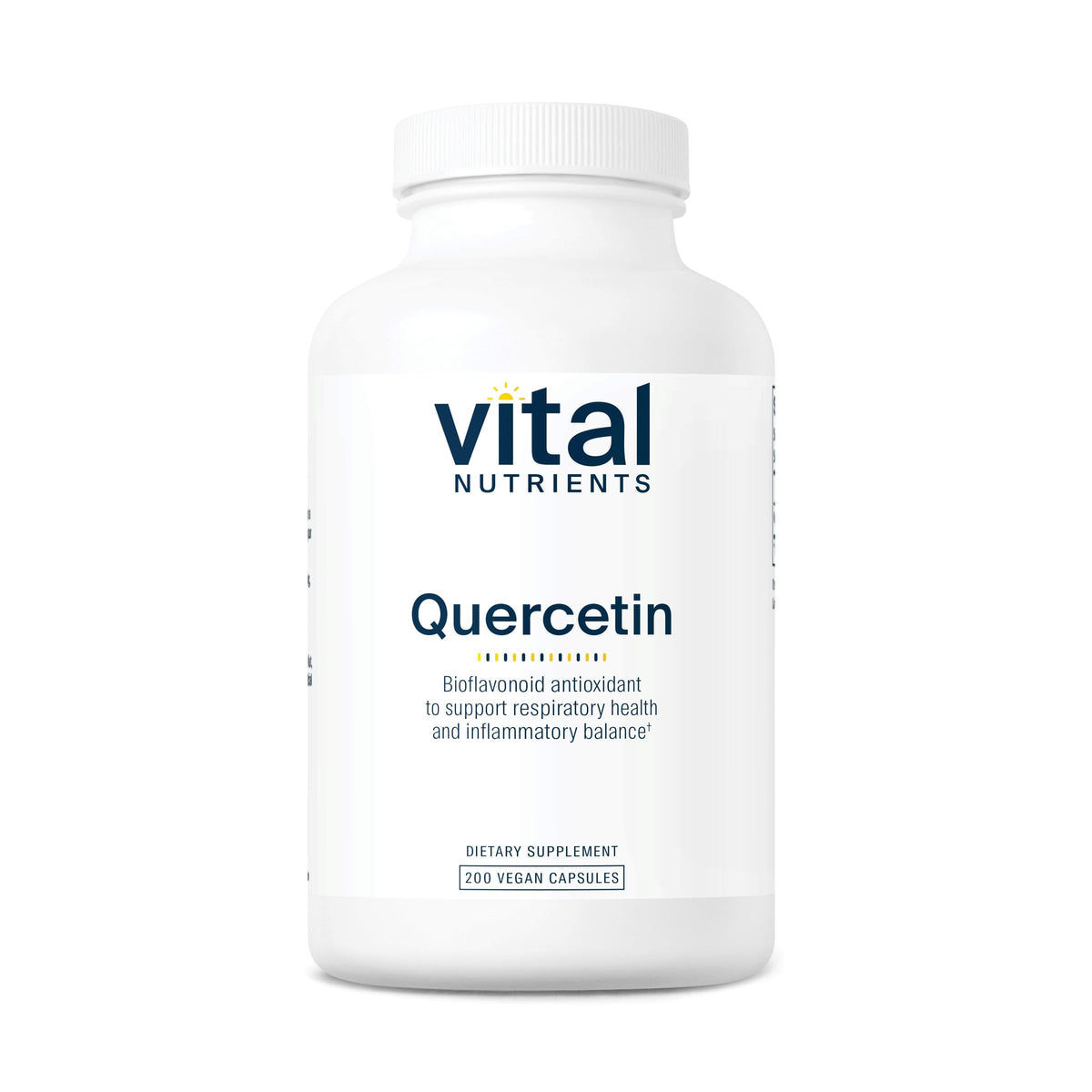 Vital Nutrients Quercetin 500mg bottle with 200 vegan capsules