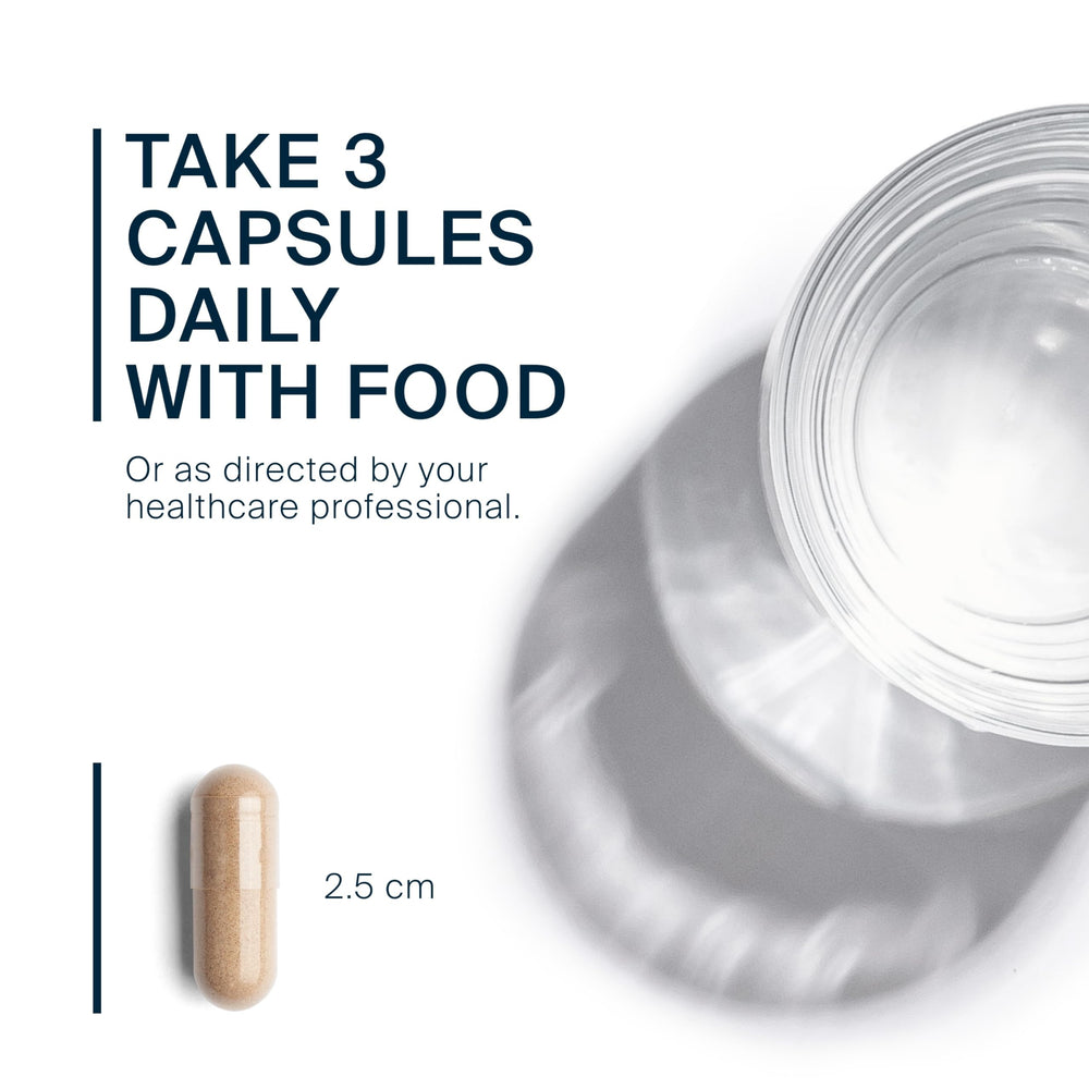 60 vegan capsules bottle displayed on white background