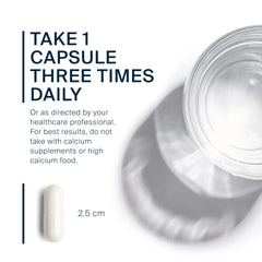 Graphic illustrating 227 mg strontium citrate per serving