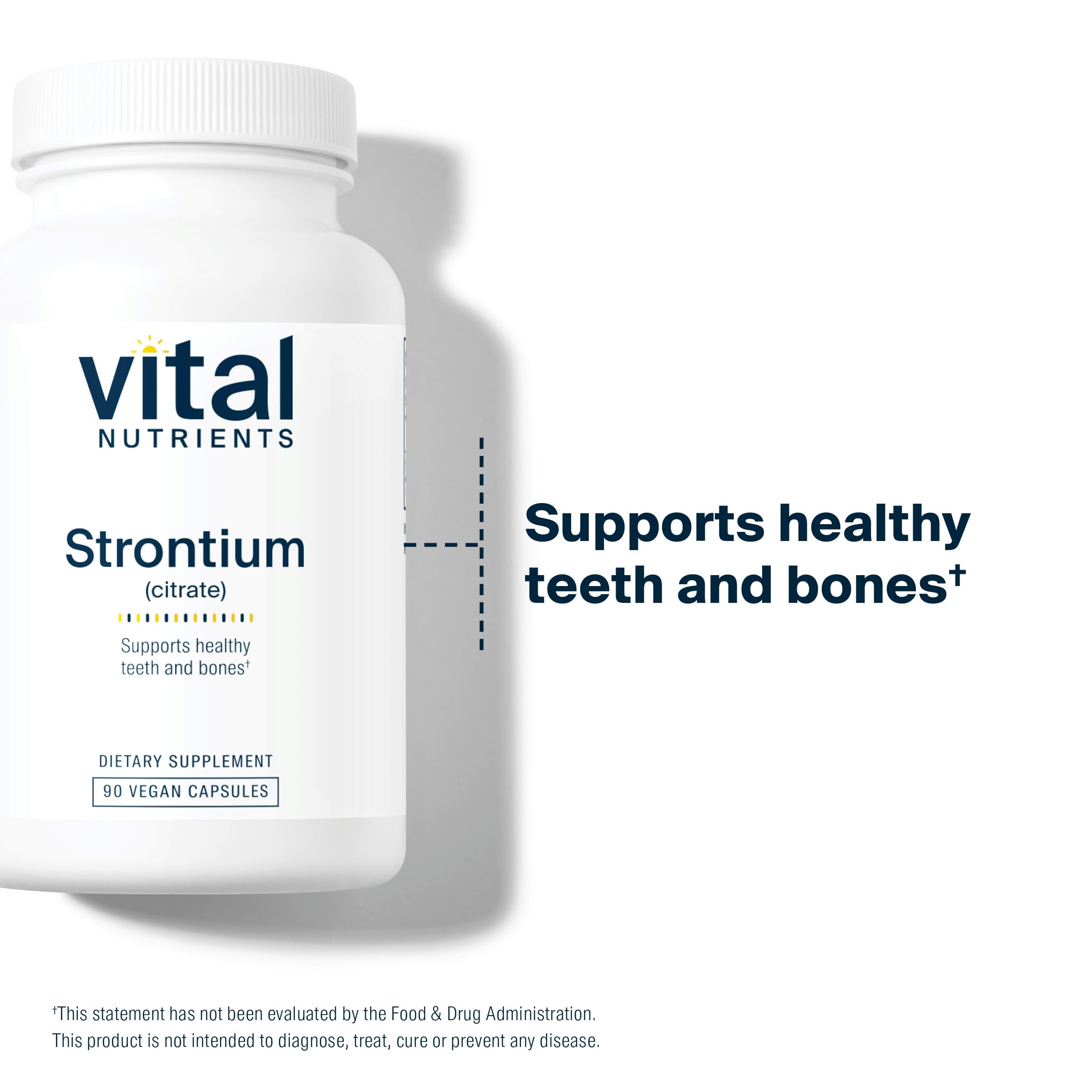 90 capsules bottle of Strontium Citrate