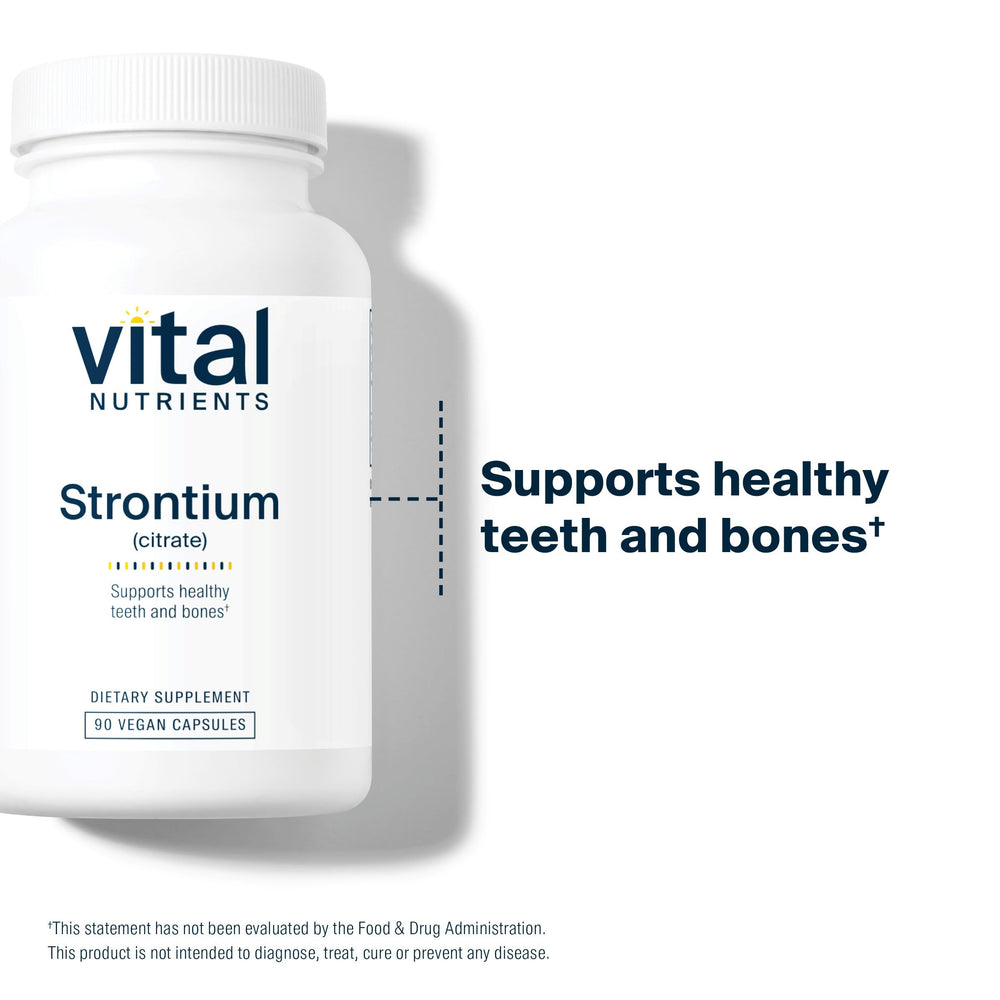 90 capsules bottle of Strontium Citrate