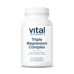 Vital Nutrients Triple Magnesium Complex bottle with 90 vegan capsules