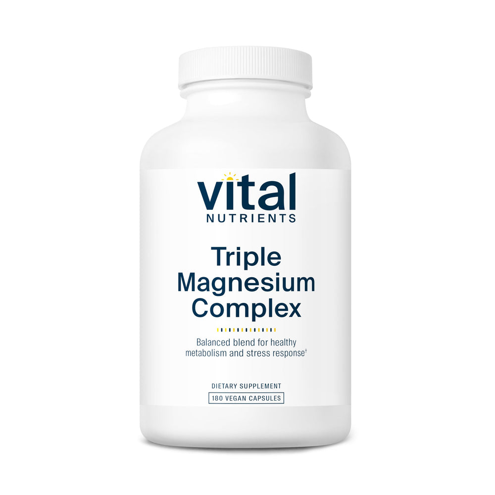 Bottle of Vital Nutrients Triple Magnesium Complex 180 capsules