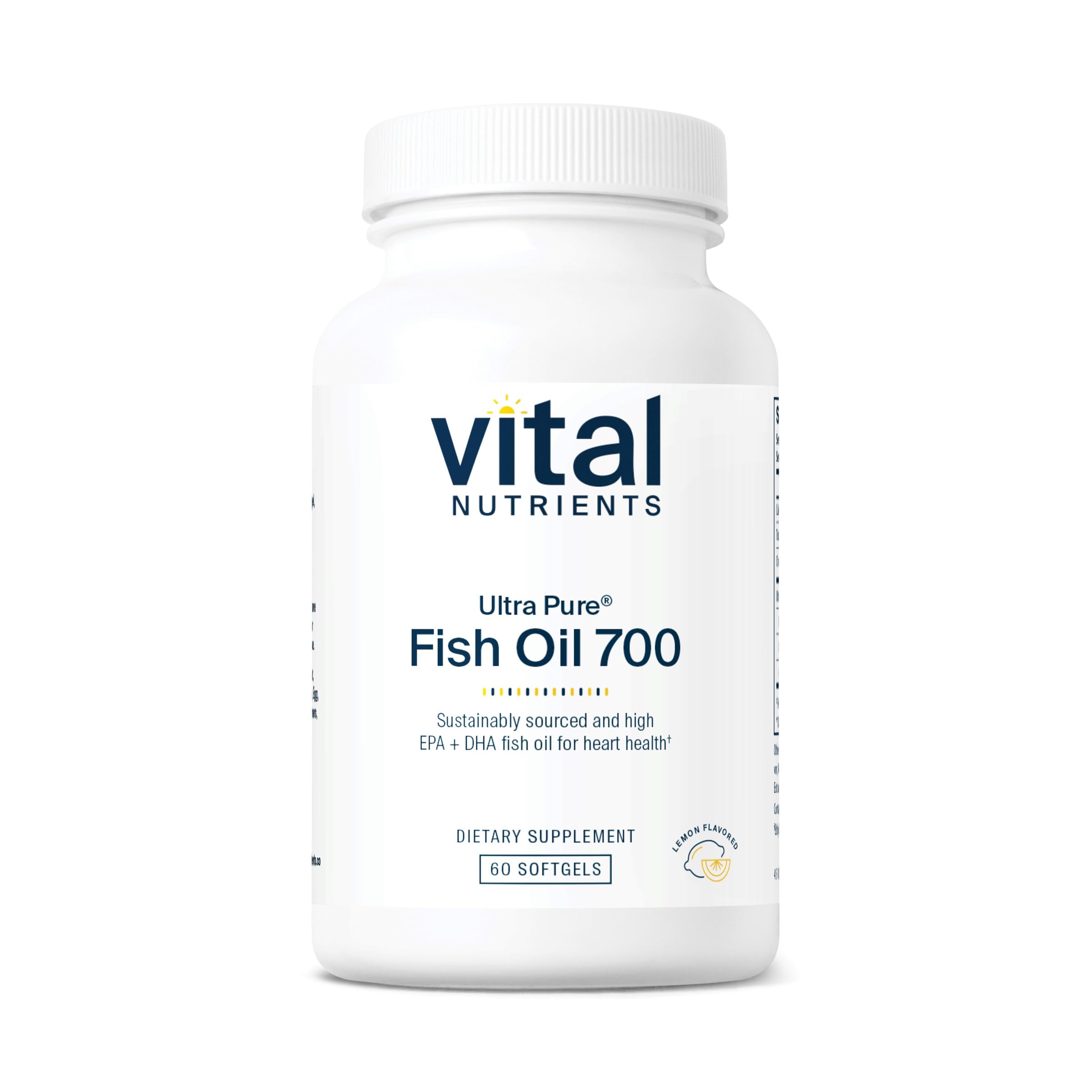 Front-facing bottle of Vital Nutrients Ultra Pure Fish Oil 700