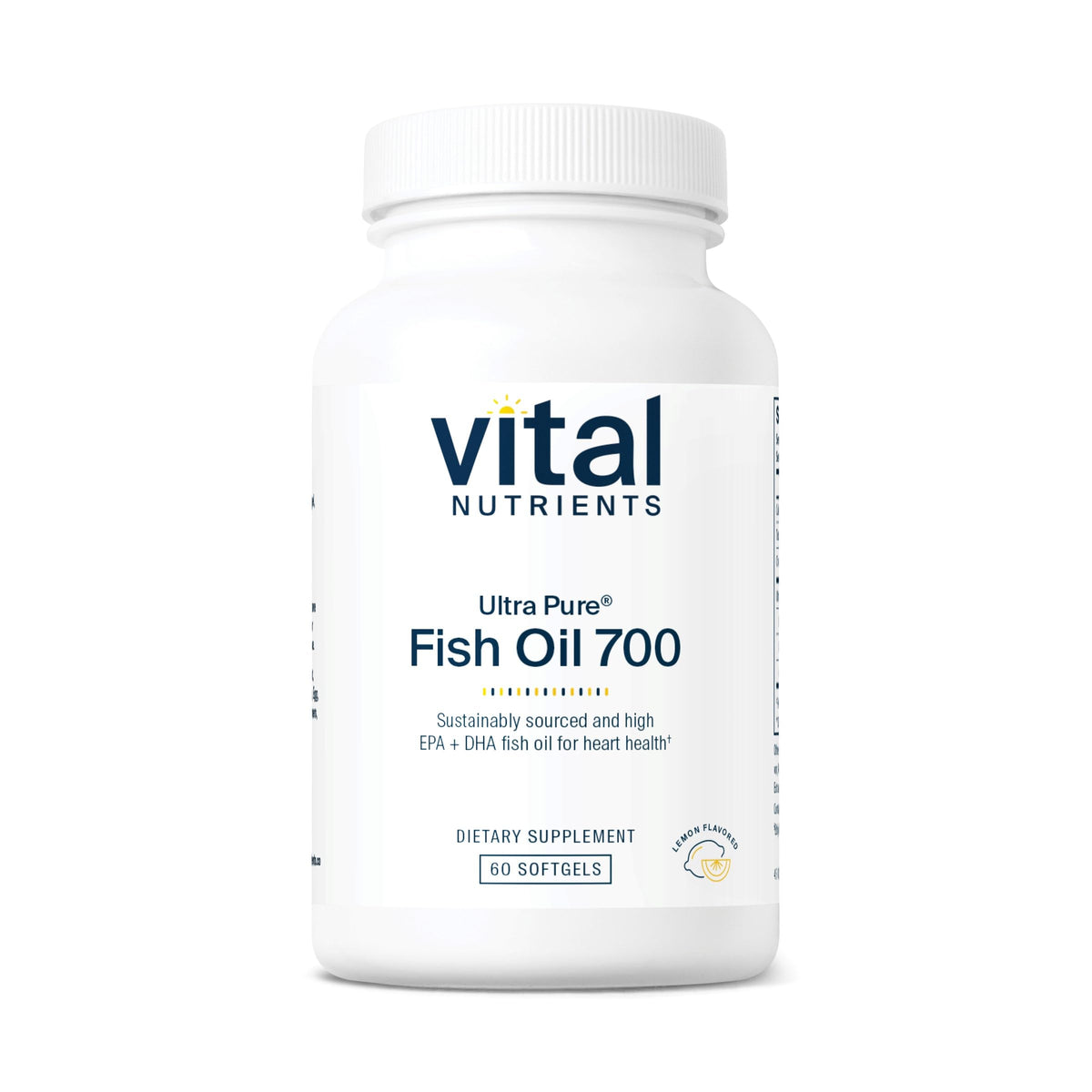 Front-facing bottle of Vital Nutrients Ultra Pure Fish Oil 700