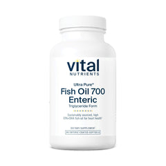 Vital Nutrients Ultra Pure Fish Oil 700 Enteric-Coated bottle on a clean white background