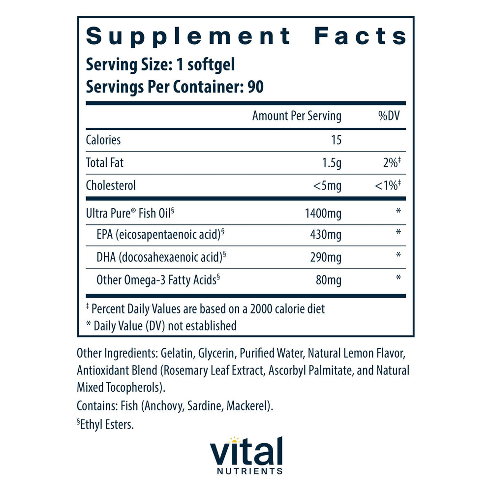 Back label detailing supplement facts and ingredients