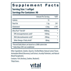 Back label detailing supplement facts and ingredients