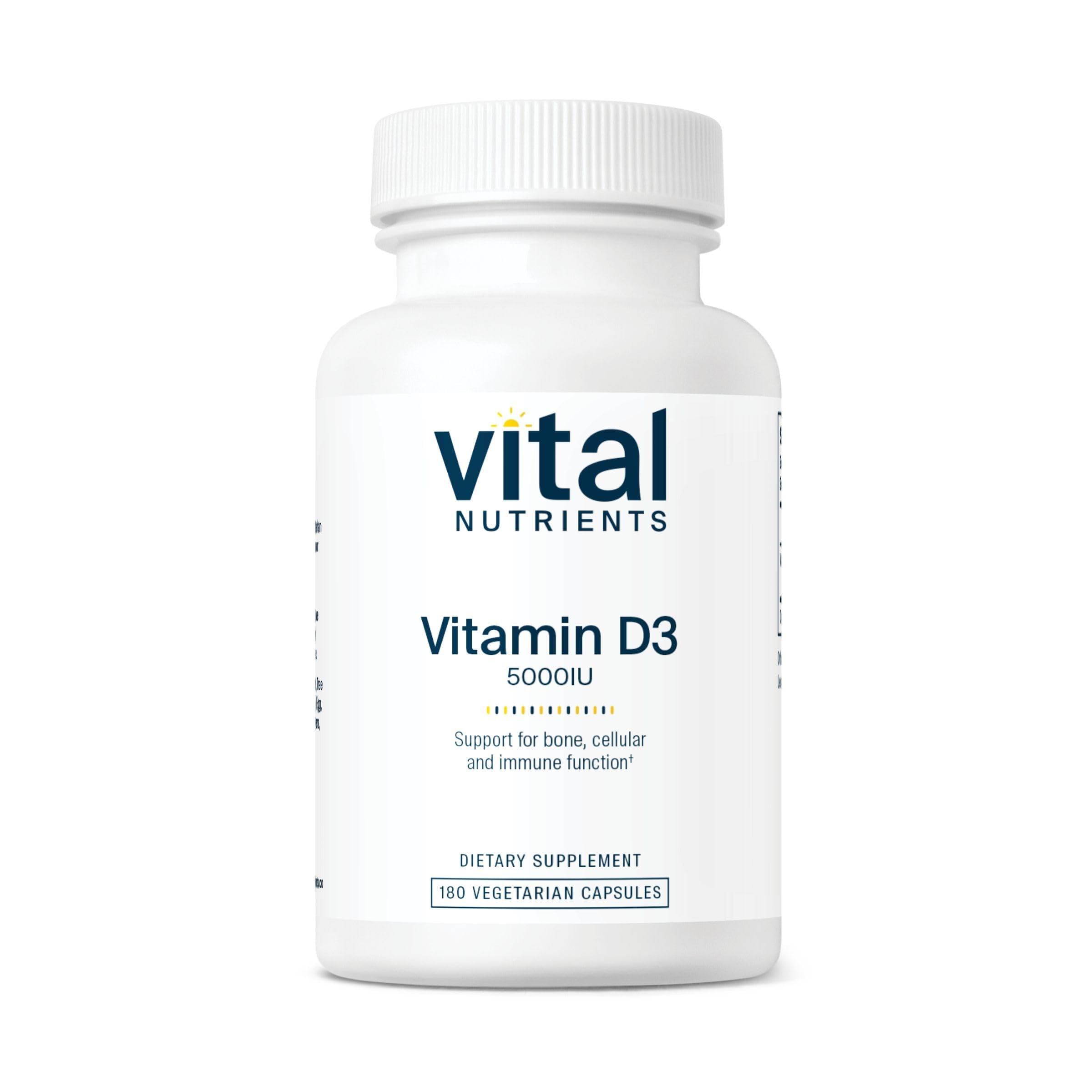 Vital Nutrients Vitamin D 5000 IU bottle on white background