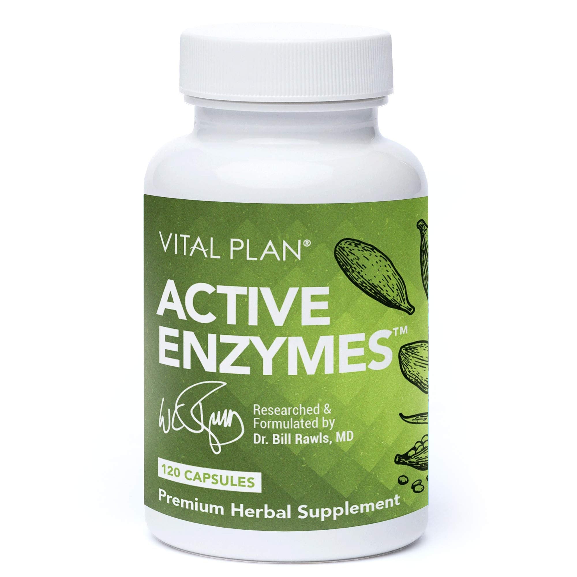 Vital Plan Active Enzymes bottle label