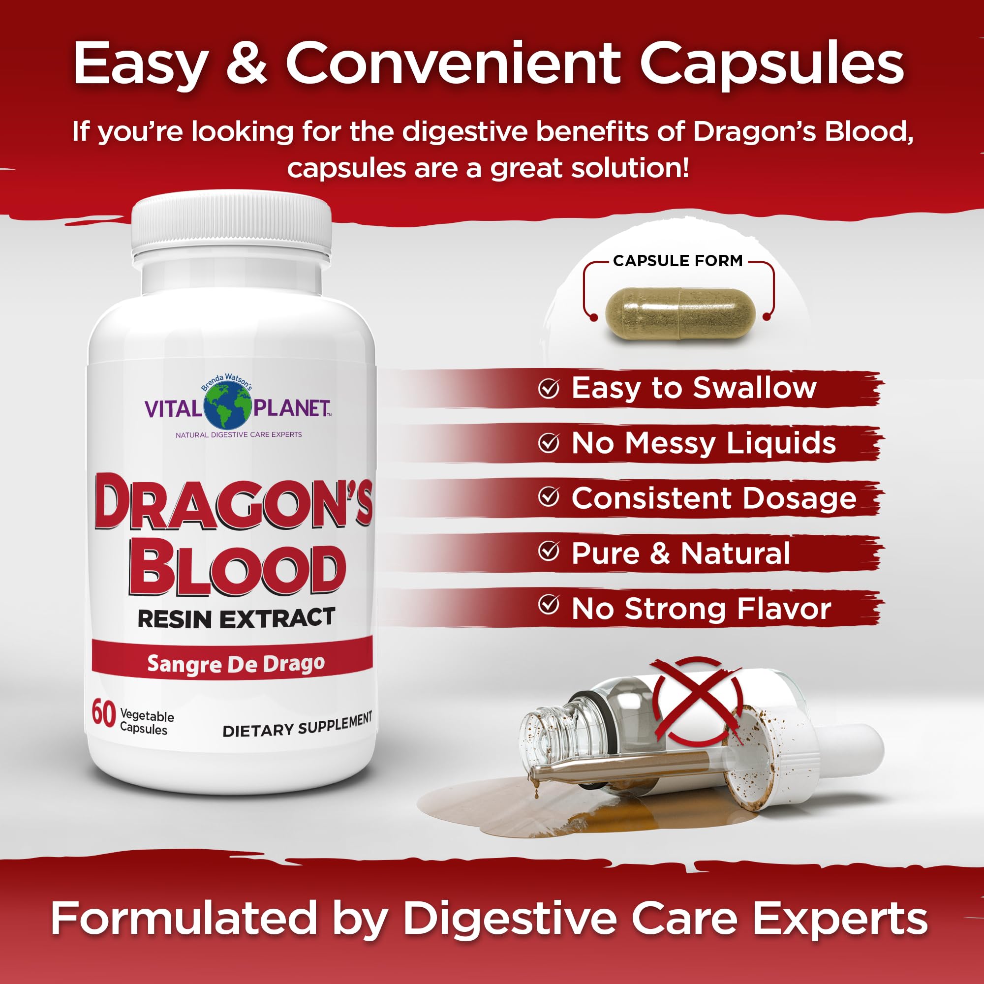 Vital Planet digestive health supplement bottle and packaging