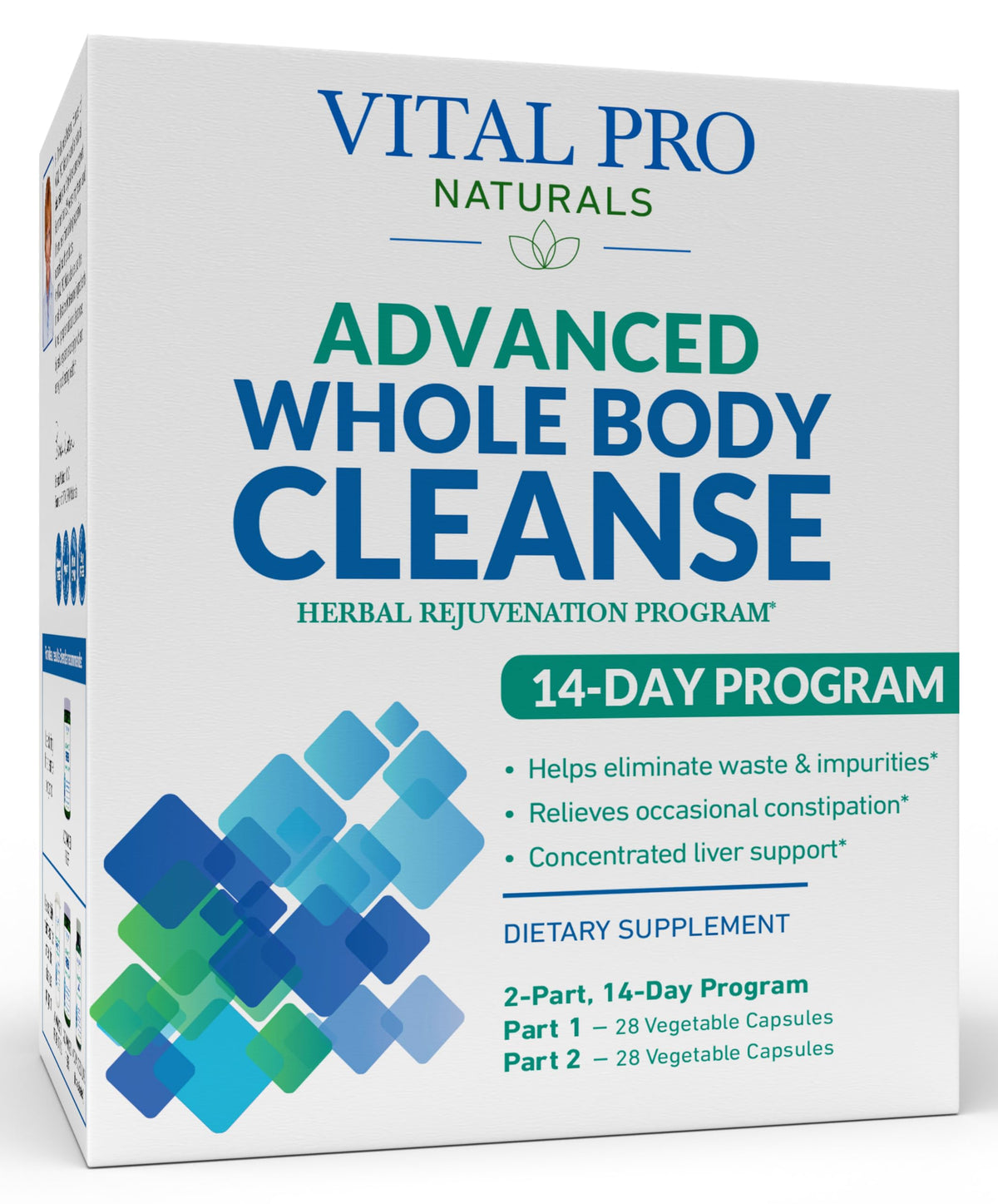 Vital Pro Naturals Advanced Whole Body Cleanse – 14-day kit AM and PM formulas