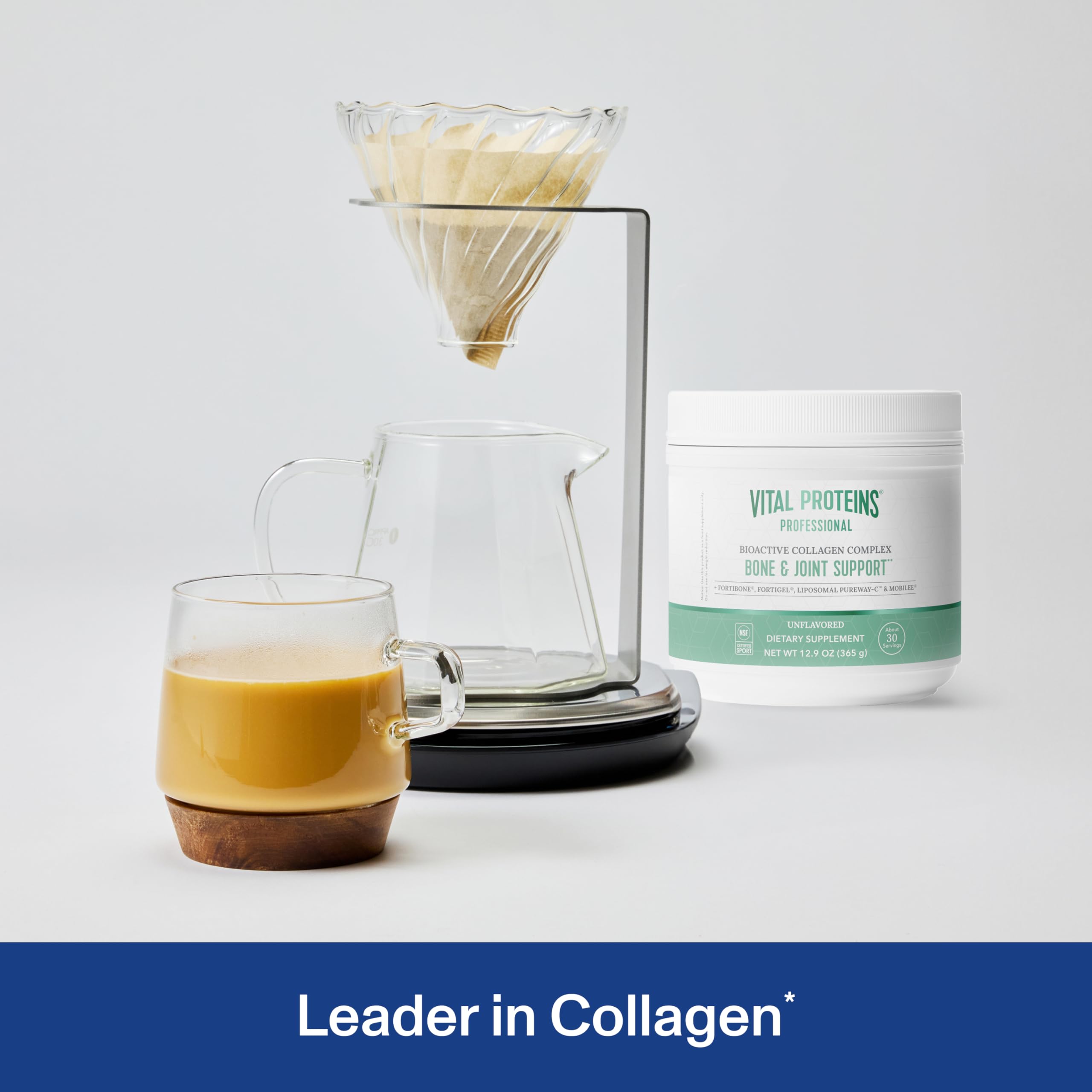 Close-up of product label on Bioactive Collagen Complex bottle