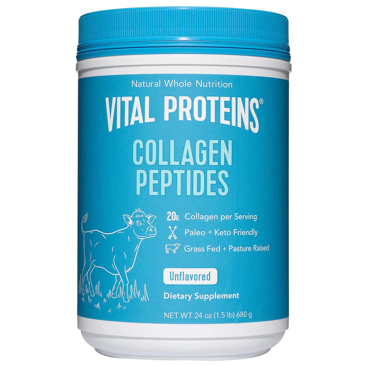 Vital Proteins Collagen Peptides Grass-Fed 24 oz 2 Pack bottle front