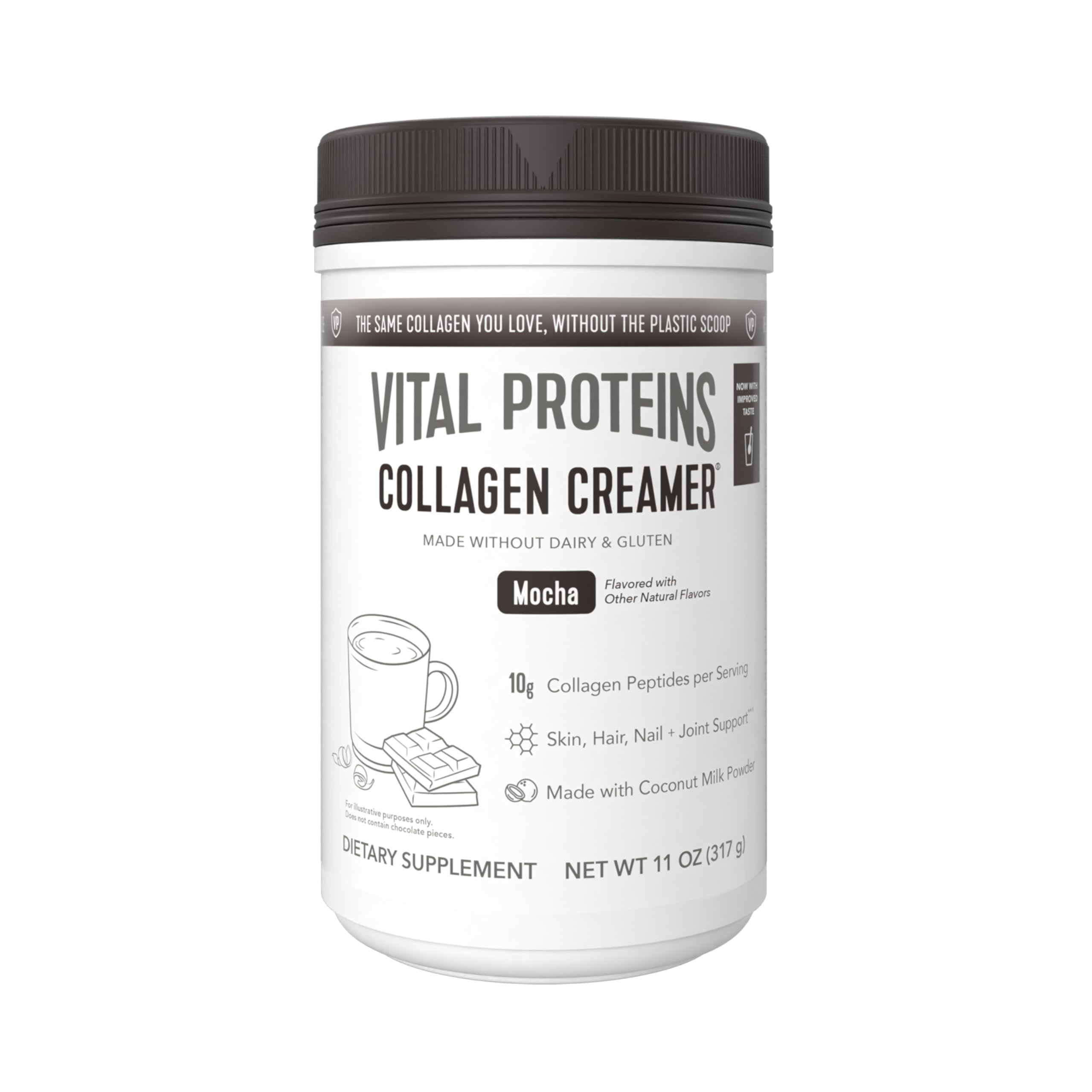 Vital Proteins Collagen Peptides Powder Mocha Coffee Creamer 11.2 oz packaging