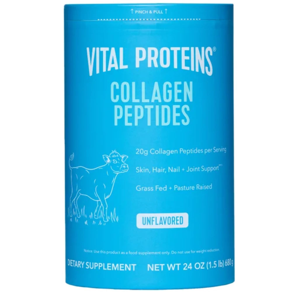 Front view of Vital Proteins Collagen Peptides Unflavored 24 oz container