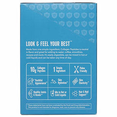 Unflavored collagen peptides powder with label