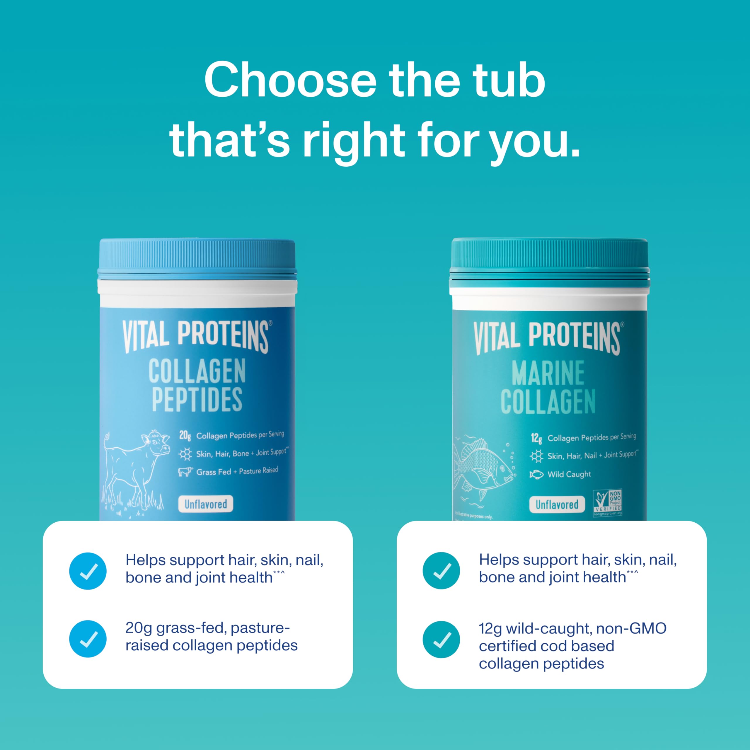 Serving scoop with marine collagen powder