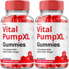 Vital Pump XL Gummies bottle with label close-up