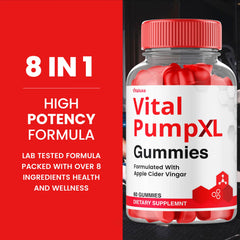 Vital Pump XL Gummies product shot with bold branding