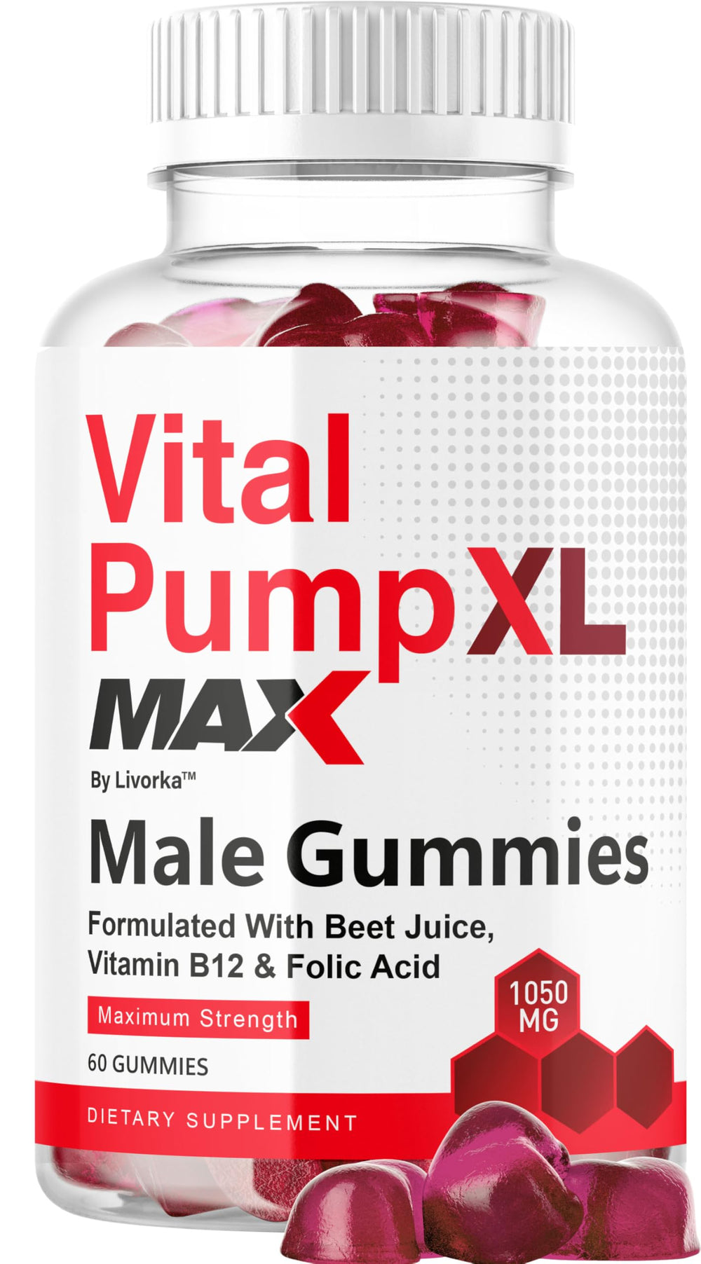 Vital Pump XL Max Gummies bottle front view