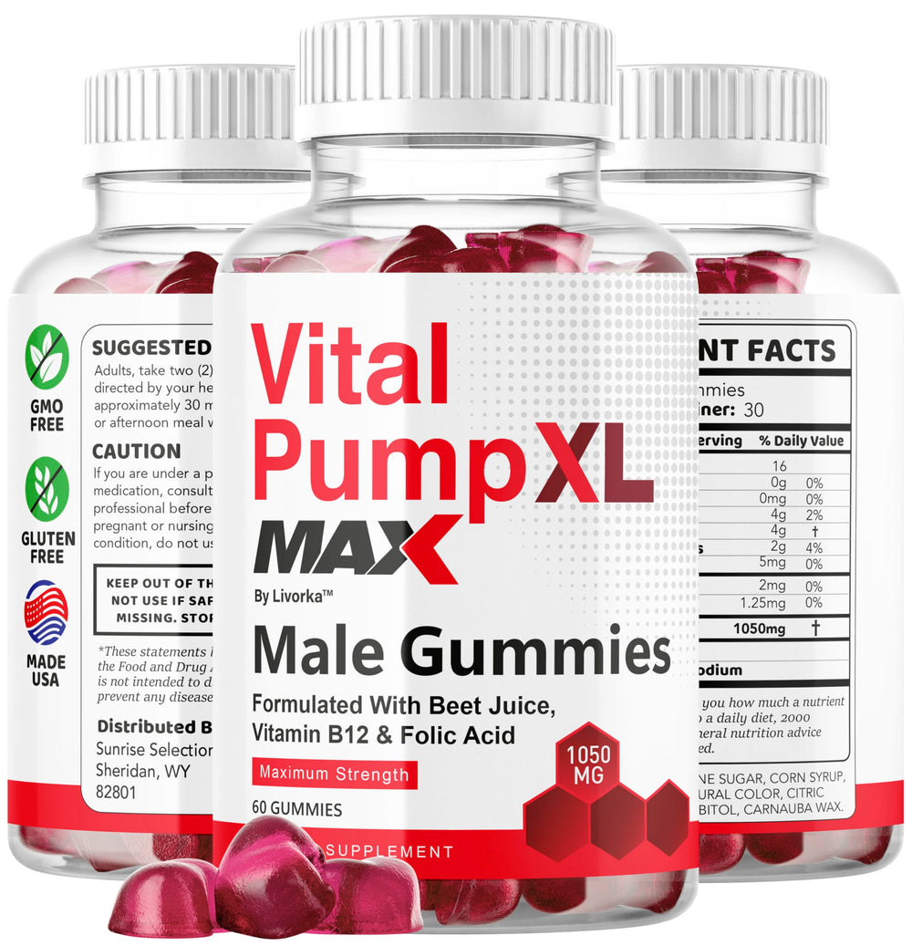 Active lifestyle shot of a man taking Vital Pump XL Max Gummies