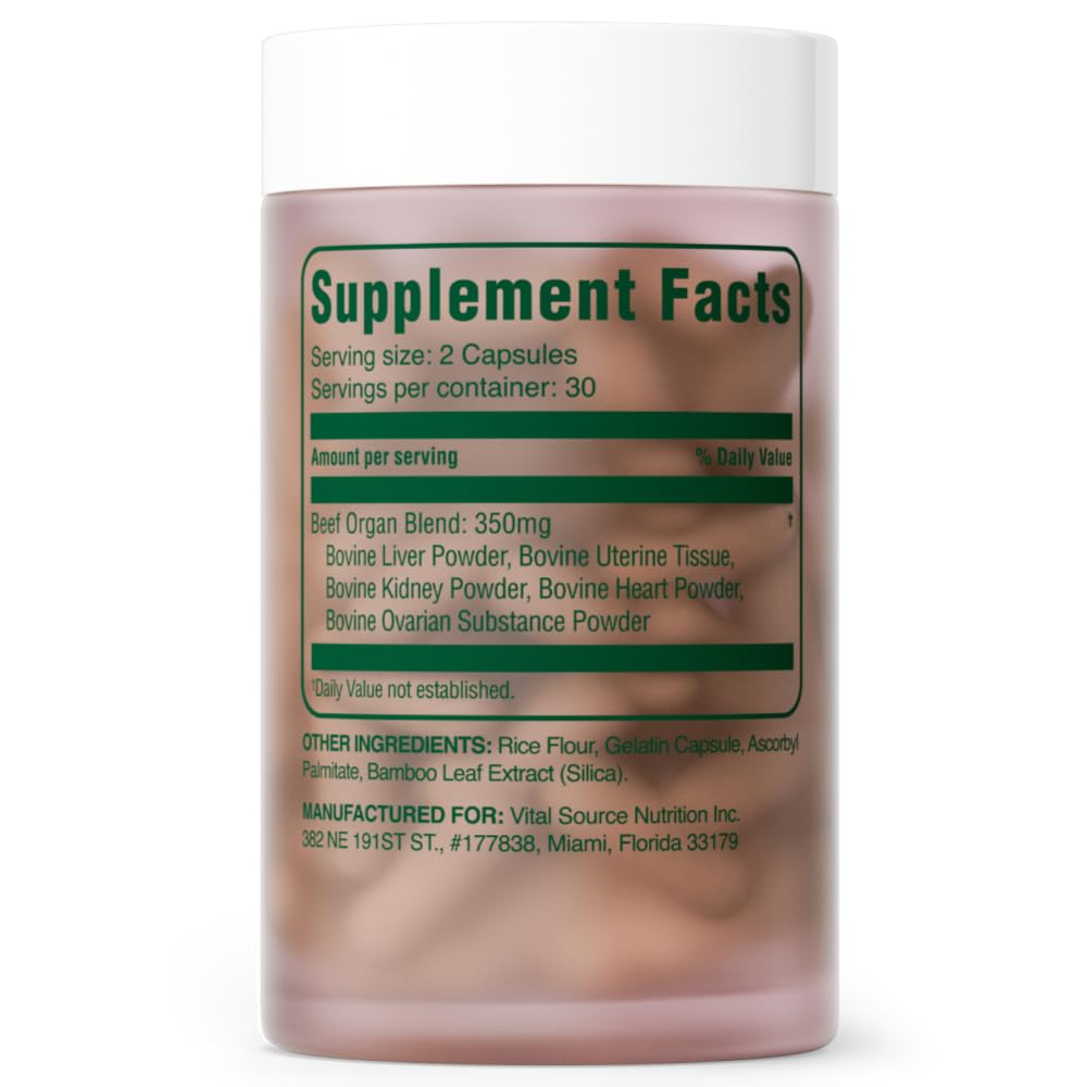 Concept image highlighting organ meat ingredients in BiFi Capsules