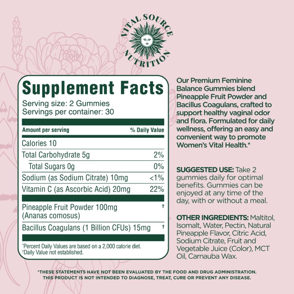 Made in USA seal on Feminine Balance Gummies packaging