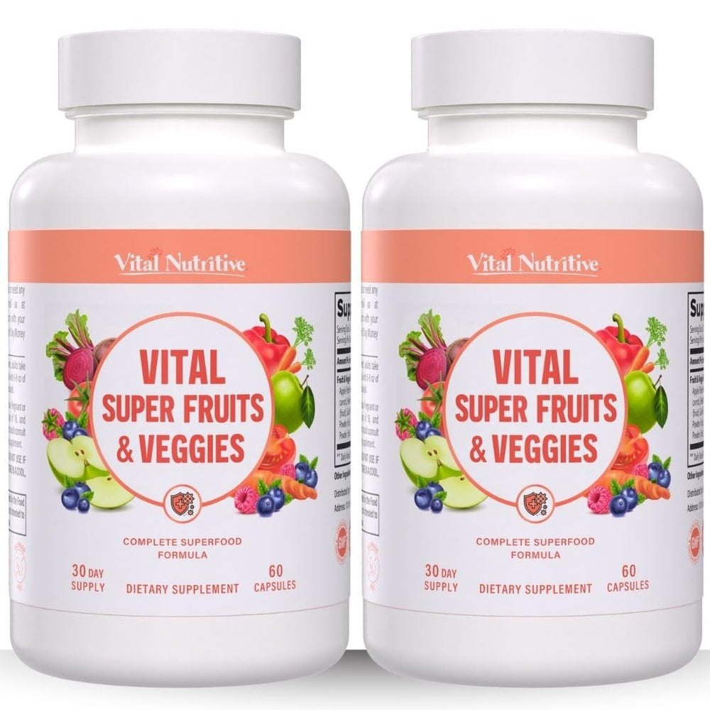 Bottle of Vital Super Fruits & Veggies supplement