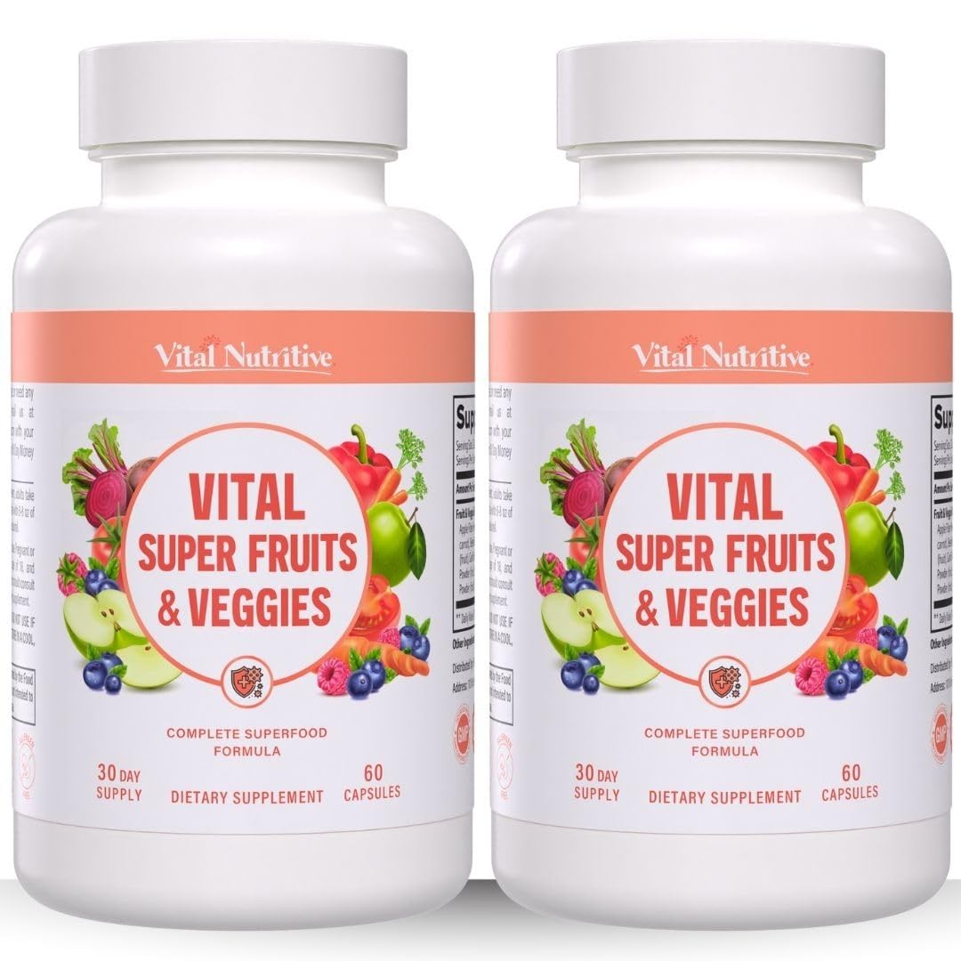 Bottle of Vital Super Fruits & Veggies supplement