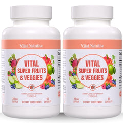 Bottle of Vital Super Fruits & Veggies supplement