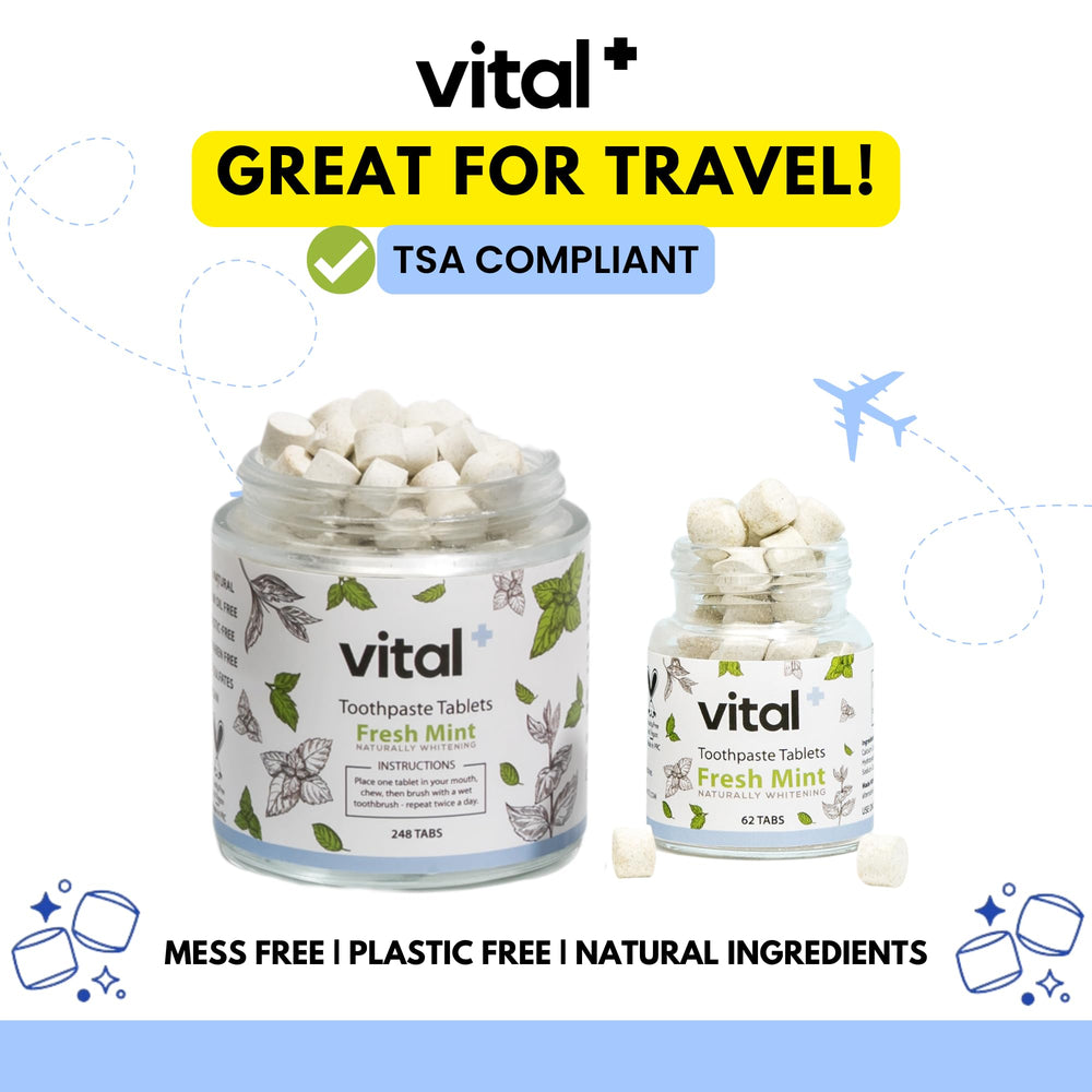 Clinically backed ingredients label for Vital Toothpaste Tabs