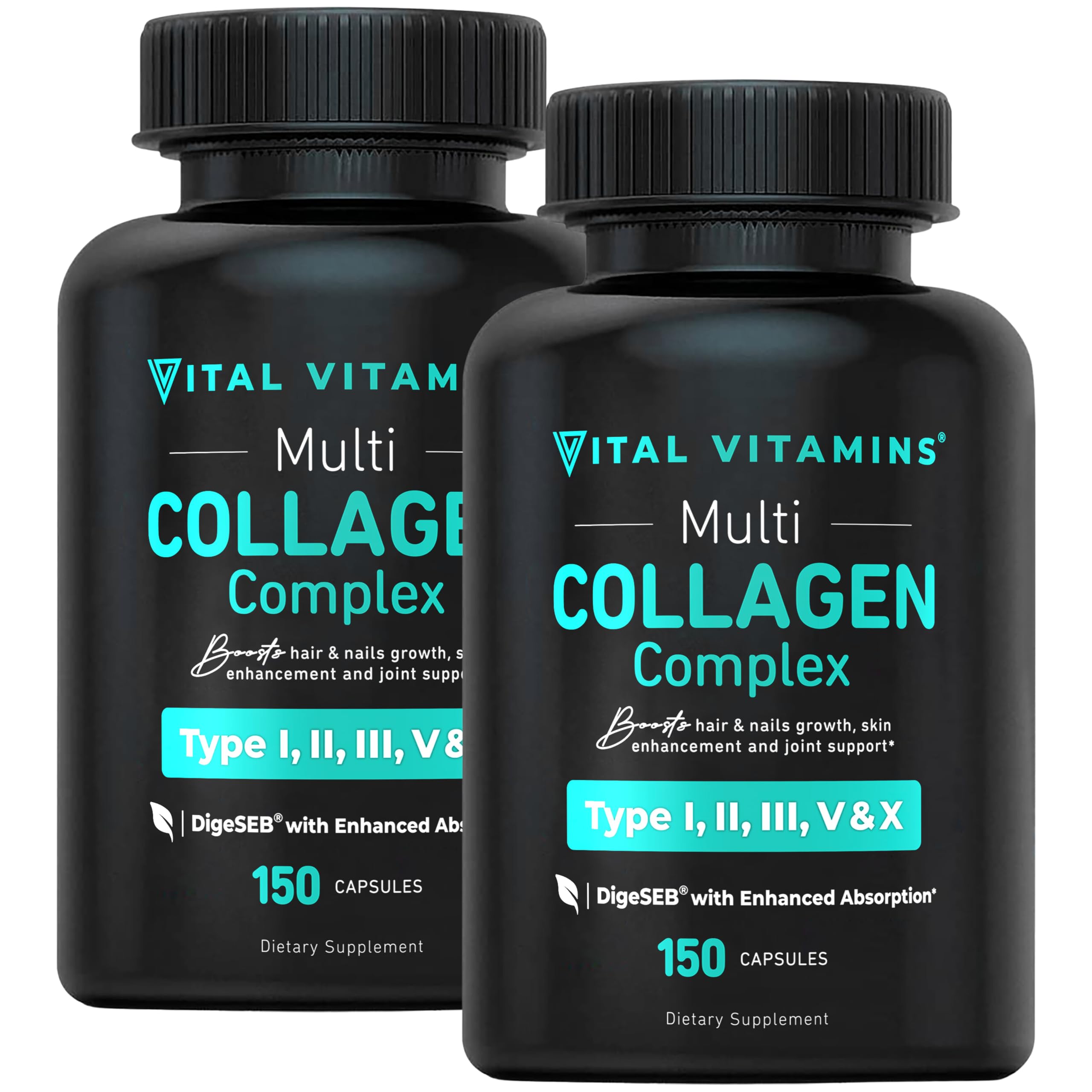 Vital Vitamins Multi Collagen Pills 2-Pack bottle front view
