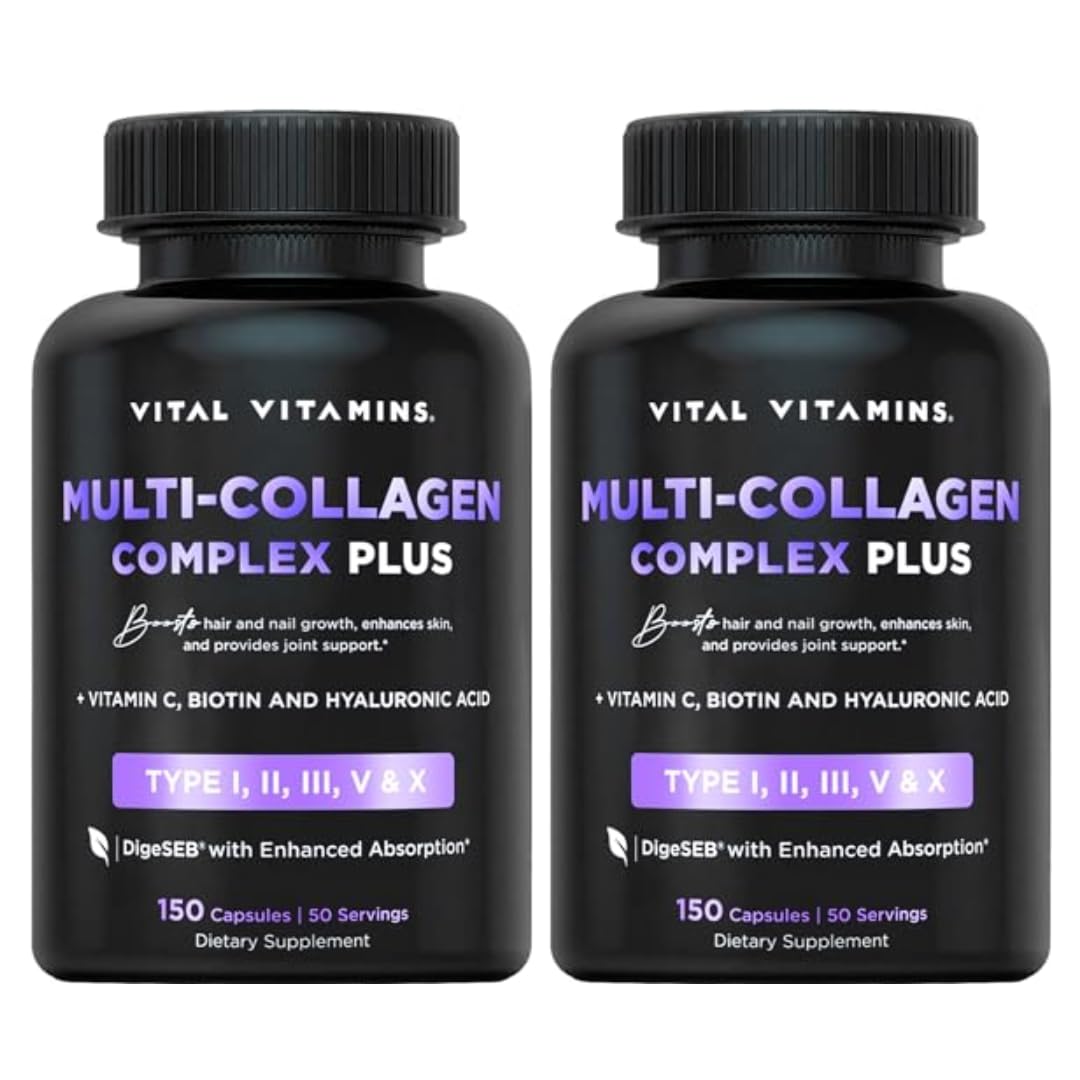 Vital Vitamins Multi Collagen Plus 2-Pack bottle and capsules
