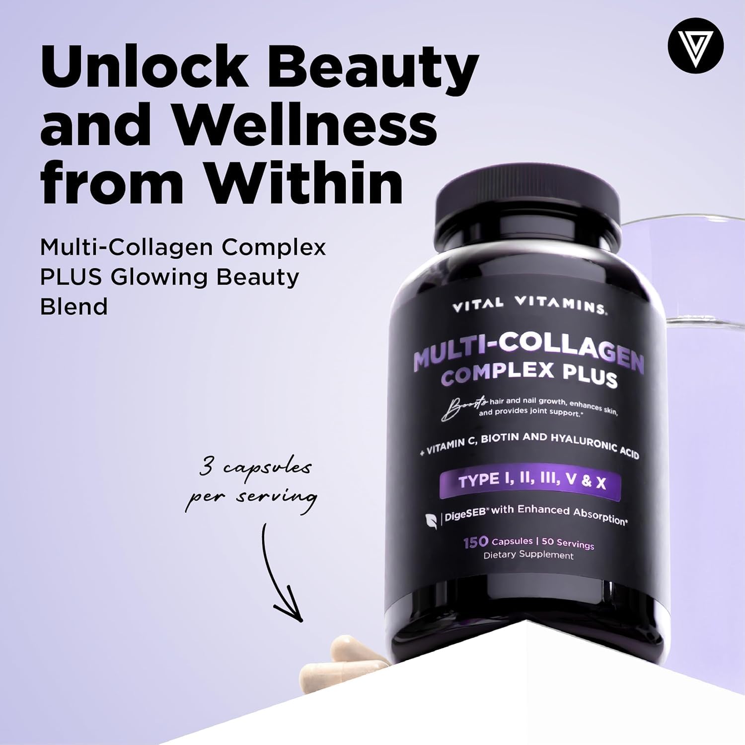 Vital Vitamins Multi Collagen Plus 2-Pack packaging close-up
