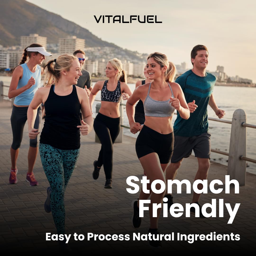 VitalFuel energy gel running gear shot highlights steady energy during training