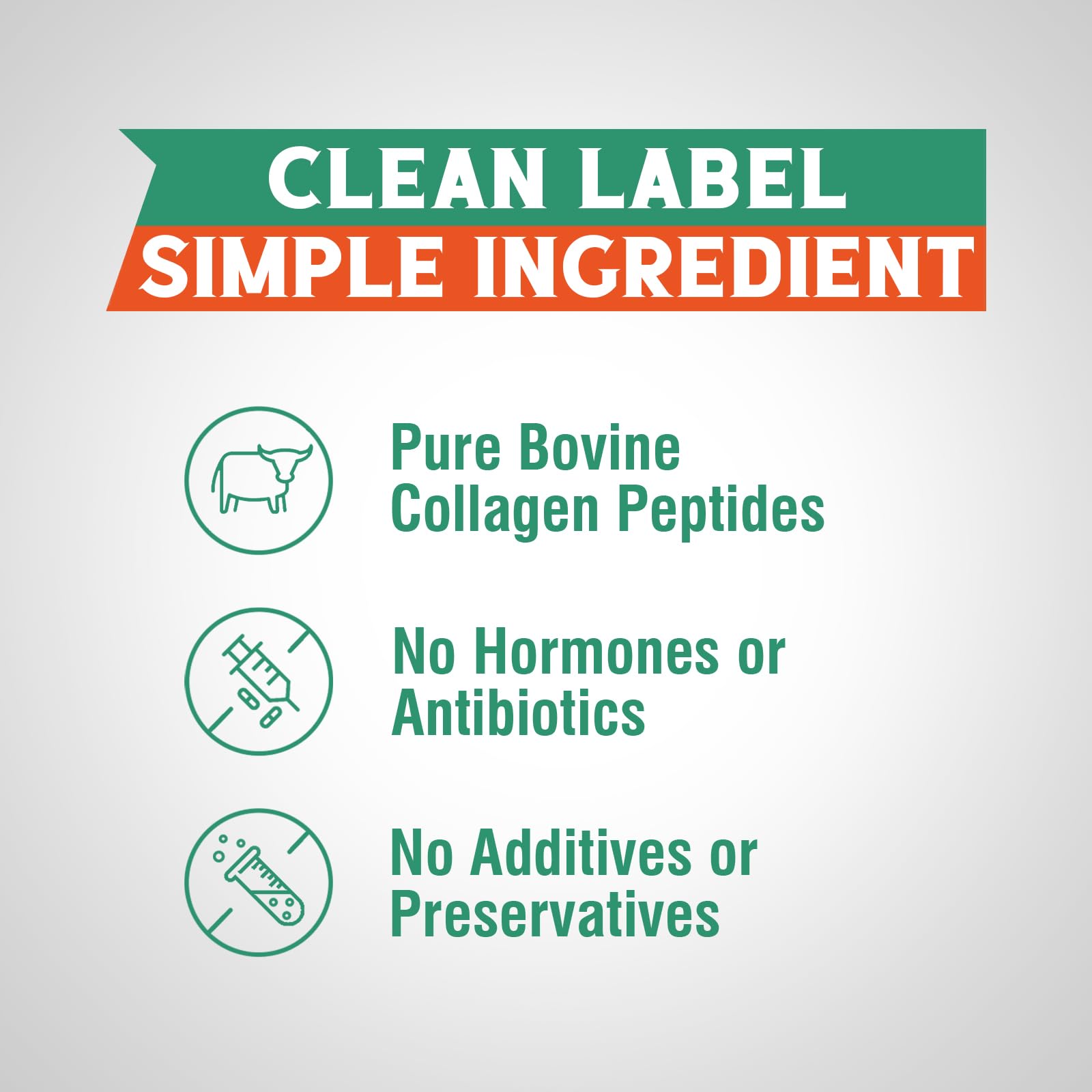 16 oz bottle of Vitalibre Bovine Collagen Peptides with 22 servings