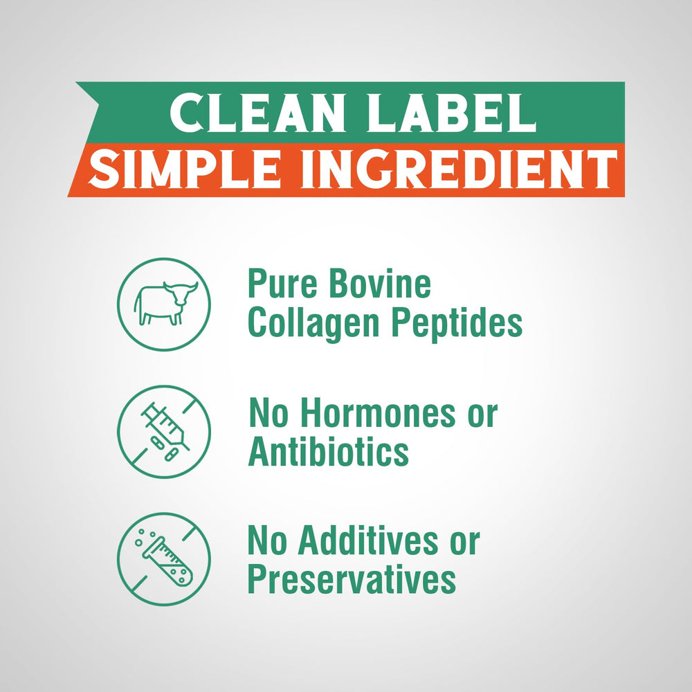 16 oz bottle of Vitalibre Bovine Collagen Peptides with 22 servings