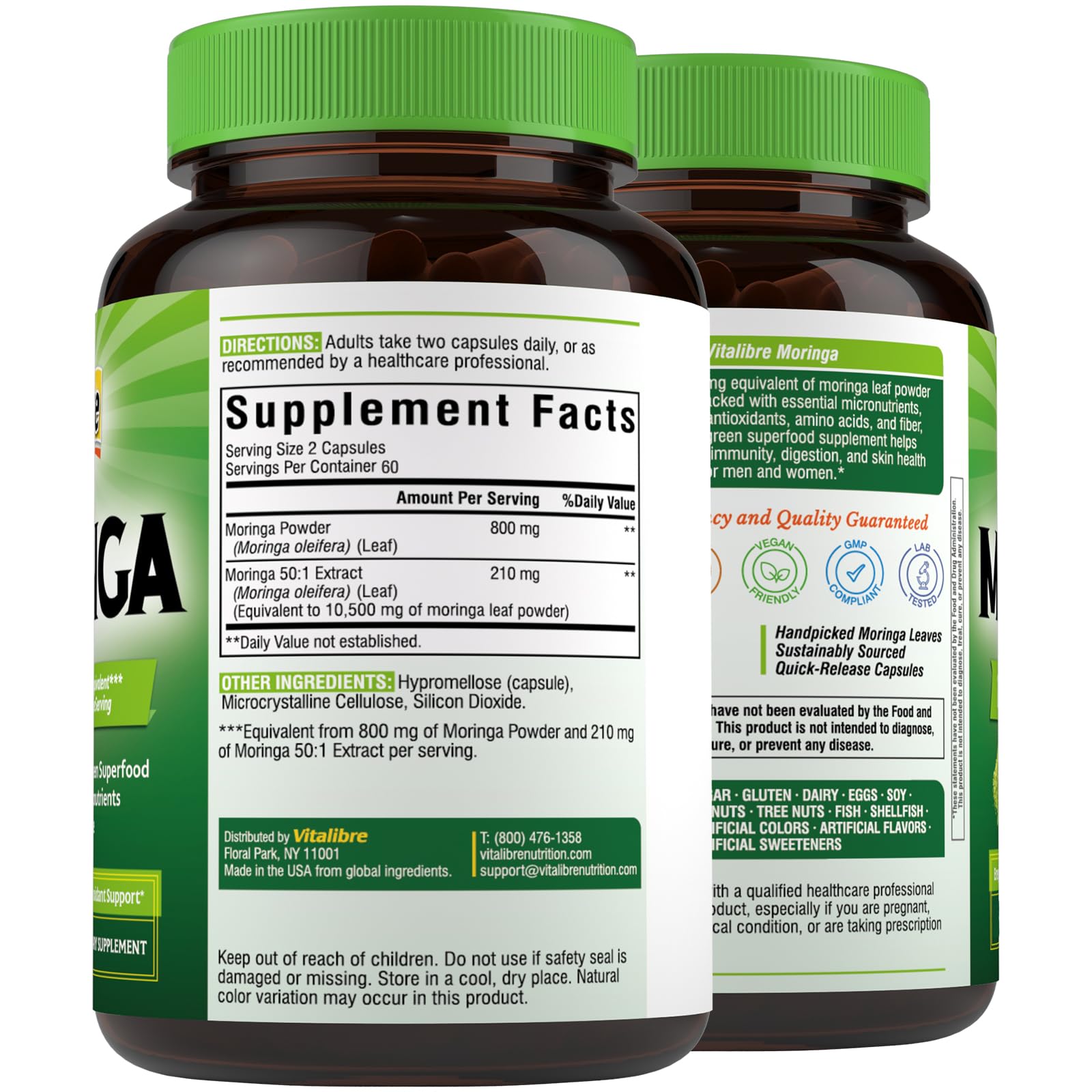 Vegan capsules and health benefits for energy, immunity, gut and skin