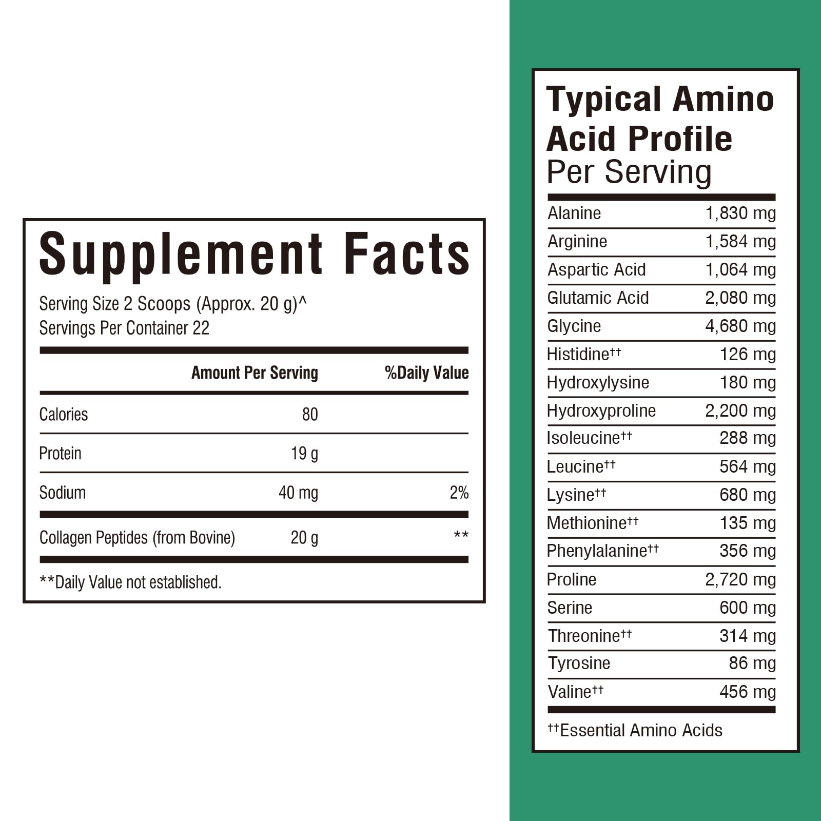 Non-GMO, keto-friendly bovine collagen supplement