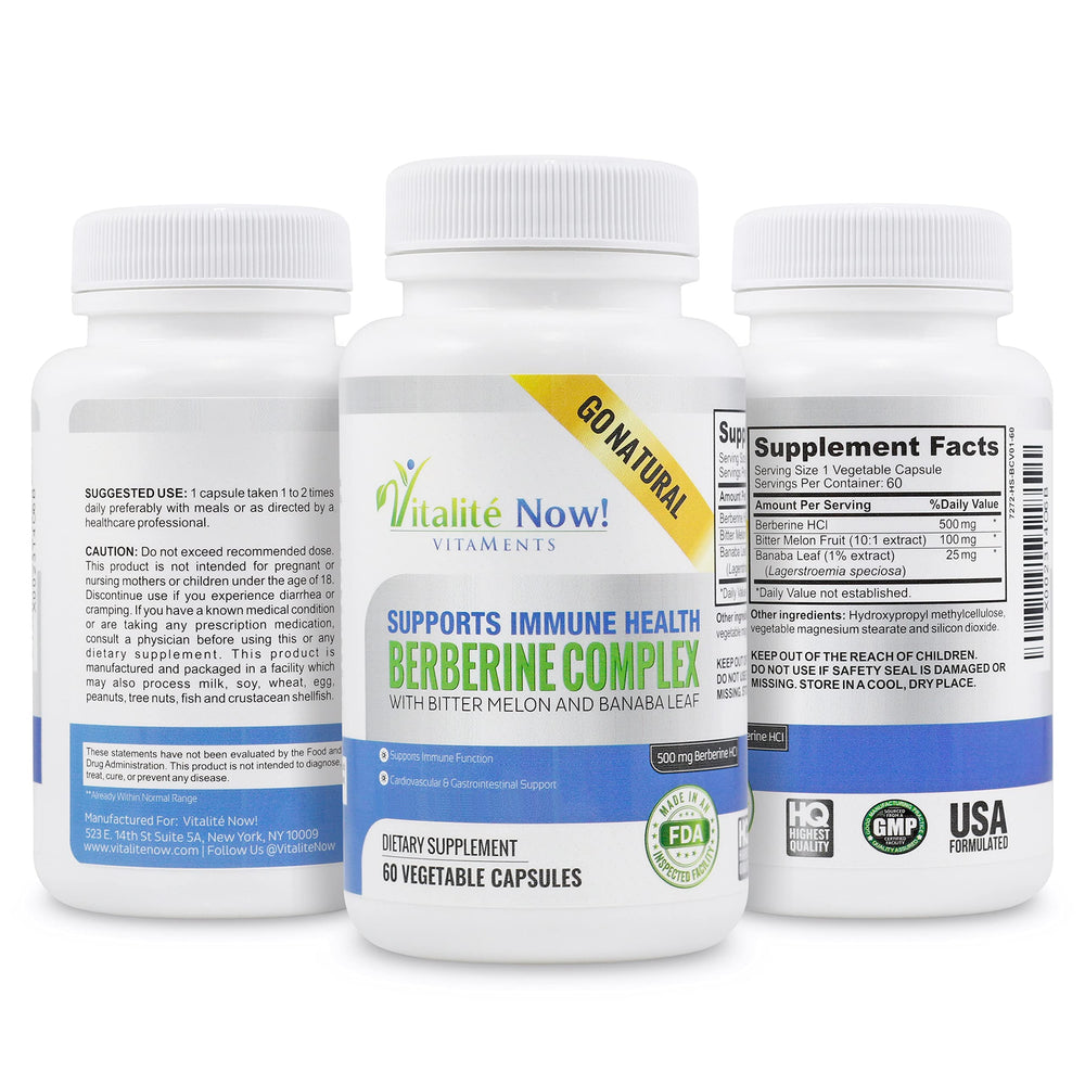 Close-up of Berberine capsules with natural ingredients
