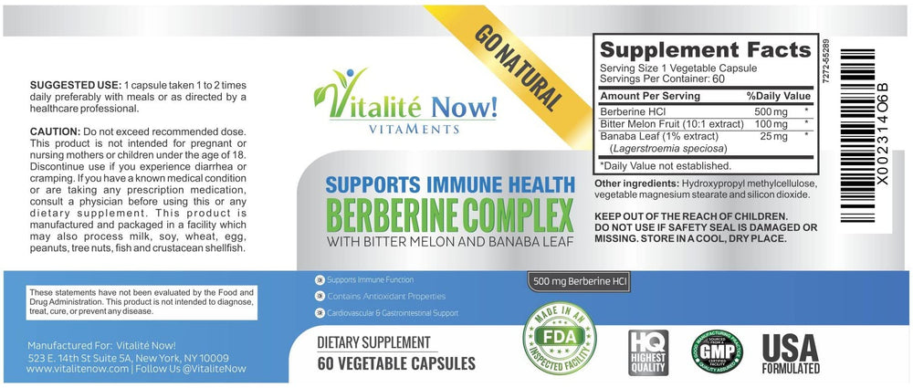 60 vegetarian capsules bottle front view