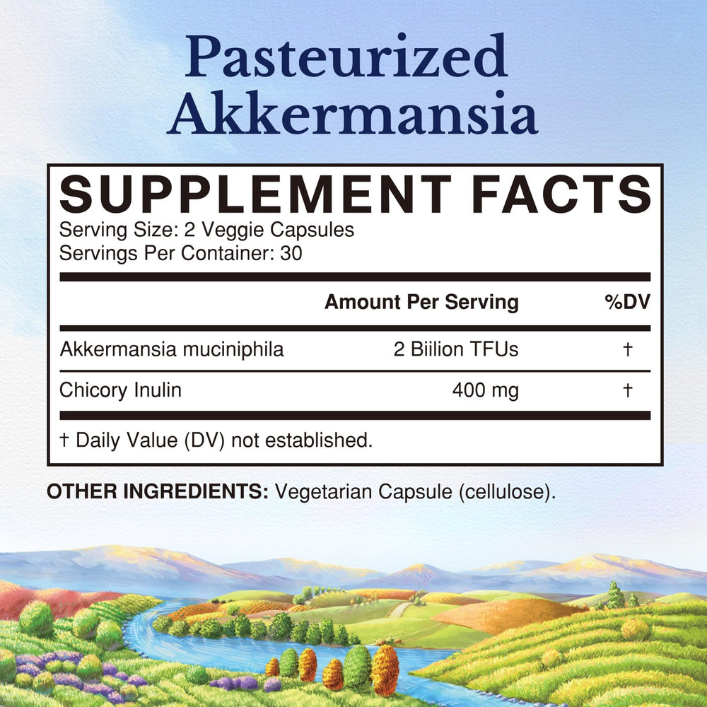 Label showing 2 Billion TFU of Akkermansia muciniphila