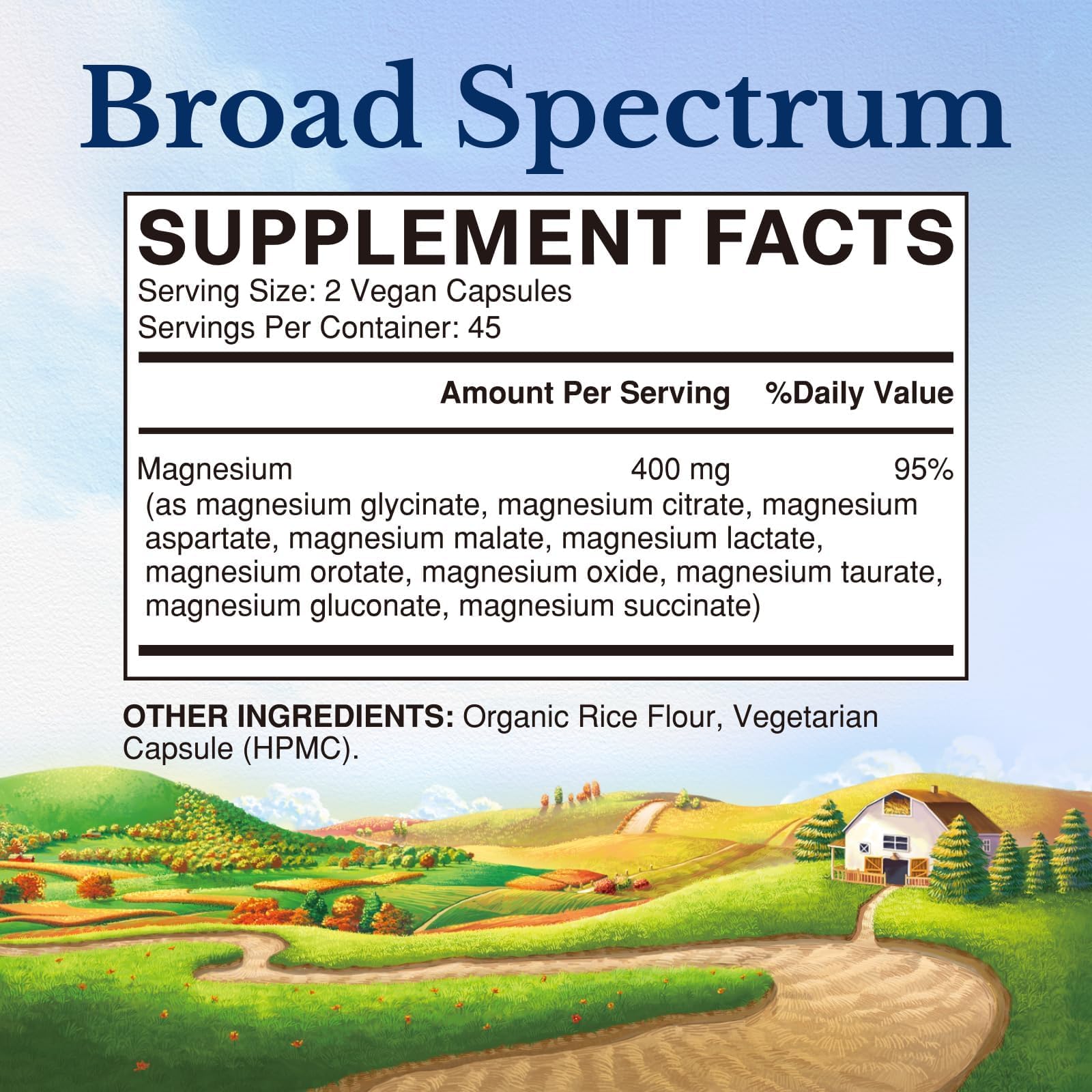 Ten chelated magnesium forms including glycinate, citrate, malate and taurate